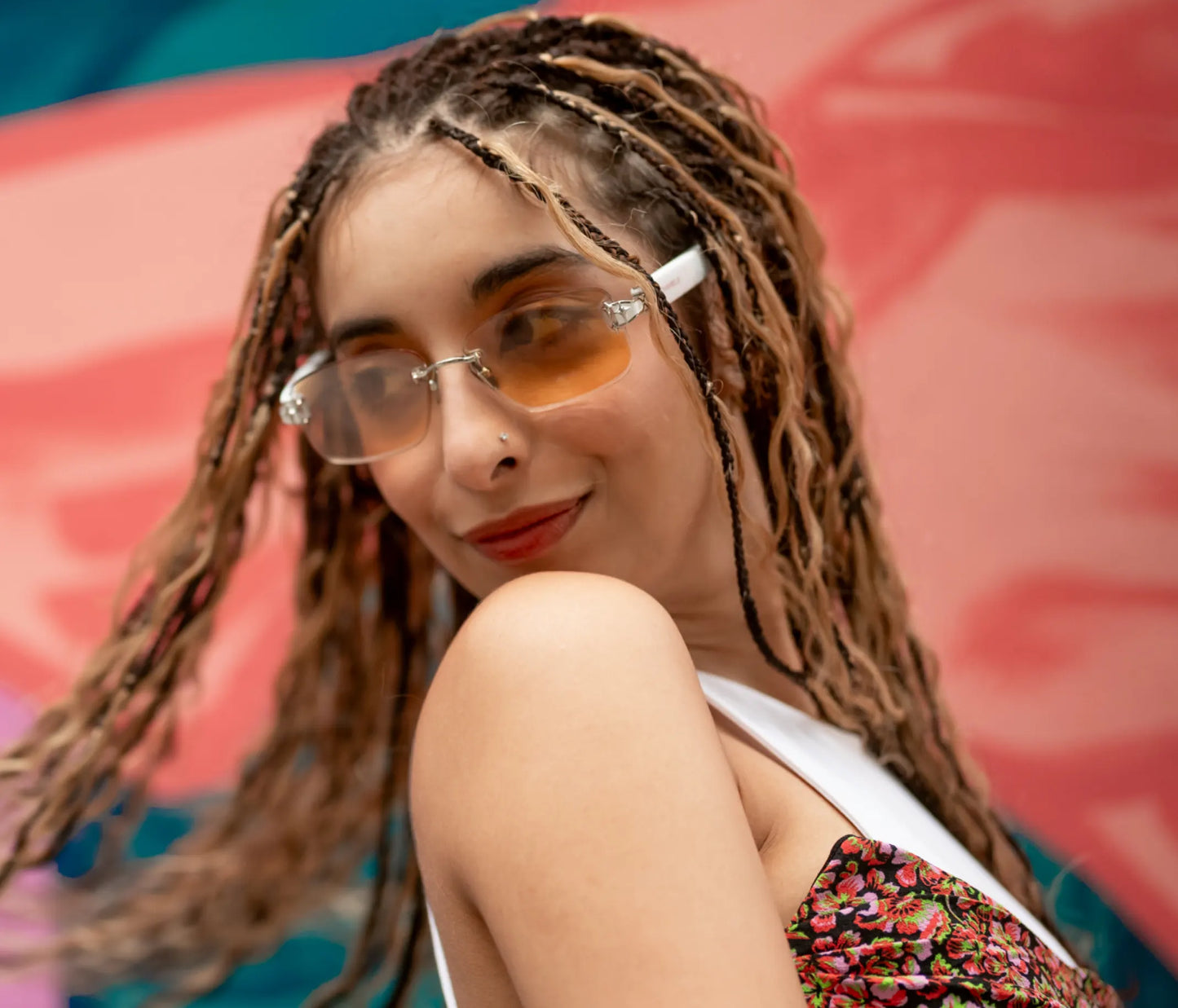 Aura White Frame Energy Lenses