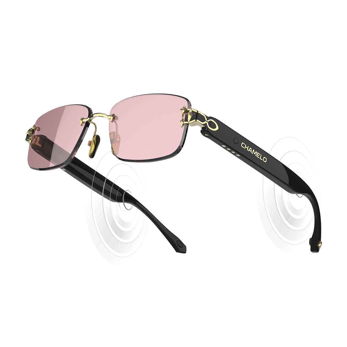Aura Audio Calm Black Gold Instant Color Changing Sunglasses – Chamelo